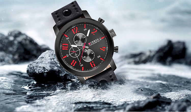 CURREN 8192 Men's Leather Straps Watch
