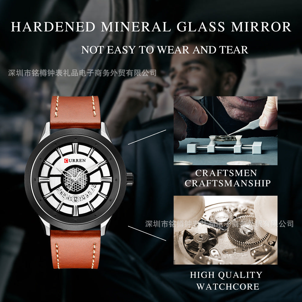 CURREN 8330 Men's Leather Straps Watch