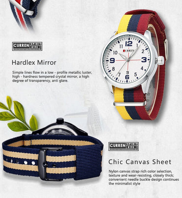 CURREN 8195 Men's Leather Straps Watch