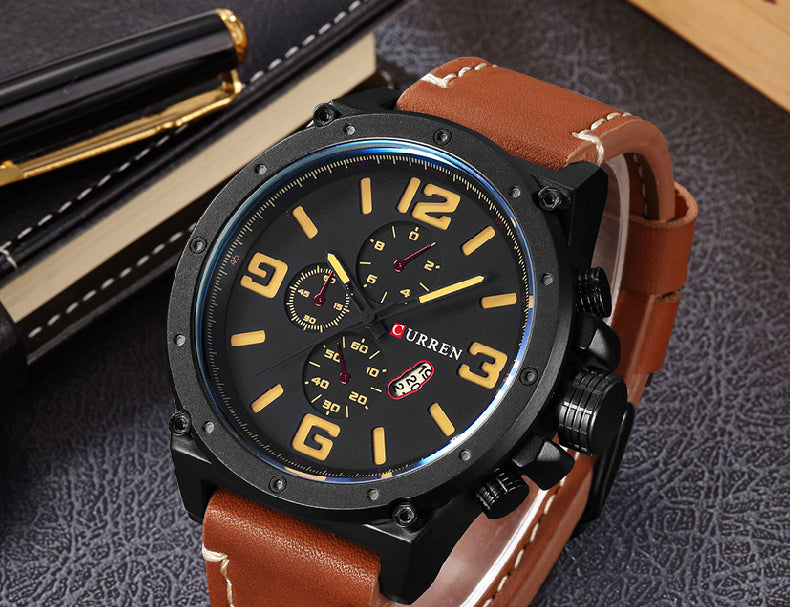 CURREN 8230 Men's Leather Straps Watch