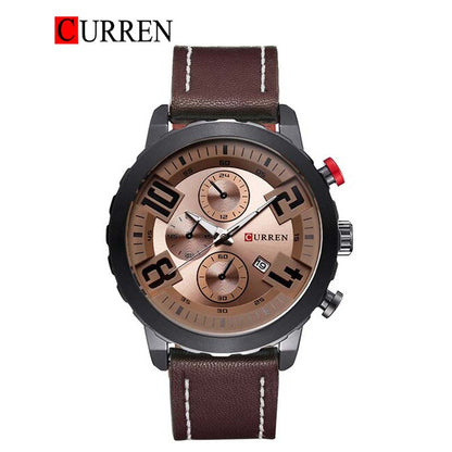 CURREN 8193 Men's Leather Straps Watch