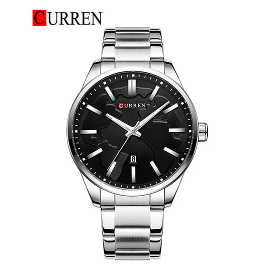 CURREN Original Brand Stainless Steel Band Wrist Watch For Men With Brand (Box & Bag)-8366