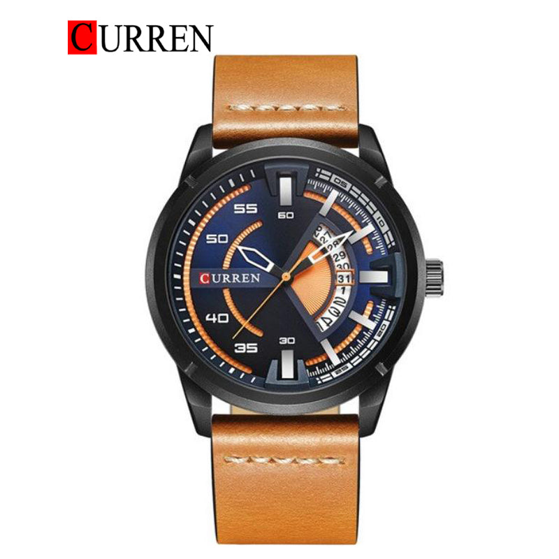 CURREN 8298 Men's Leather Straps Watch