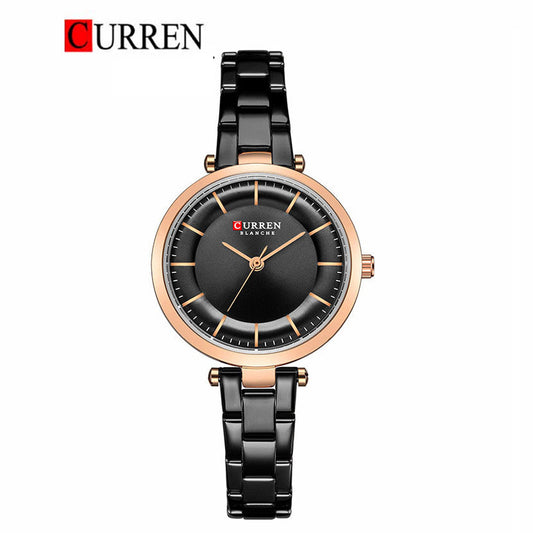 CURREN Original Brand Stainless Steel Band Wrist Watch For Women With Brand (Box & Bag)-9054