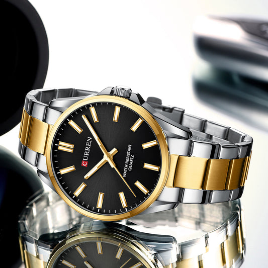 CURREN Original Brand Stainless Steel Band Wrist Watch For Men With Brand (Box & Bag)-9090