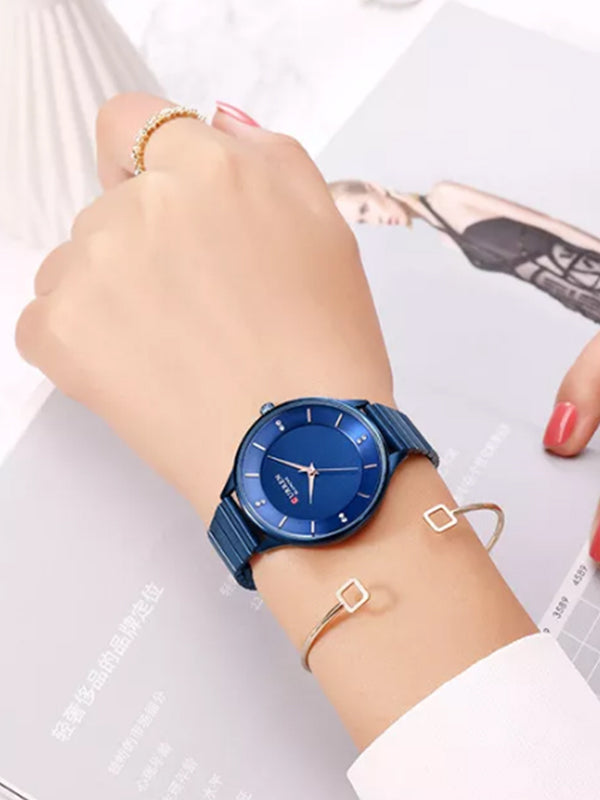 CURREN Original Brand Stainless Steel Band Wrist Watch For Women With Brand (Box & Bag)-9041