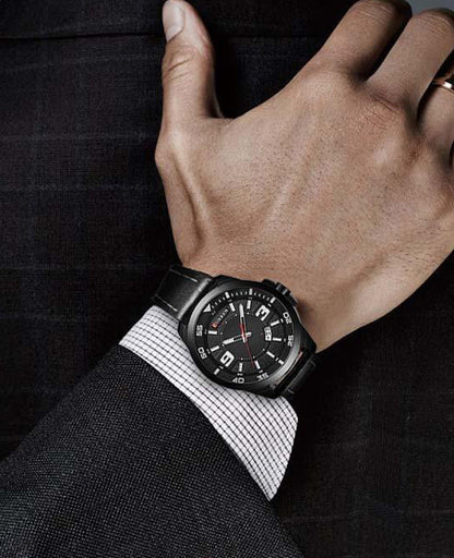 CURREN 8213 Men's Leather Straps Watch