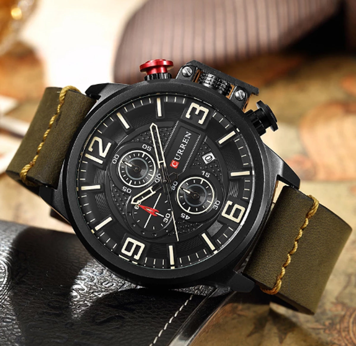 CURREN 8278 Men's Leather Straps Watch