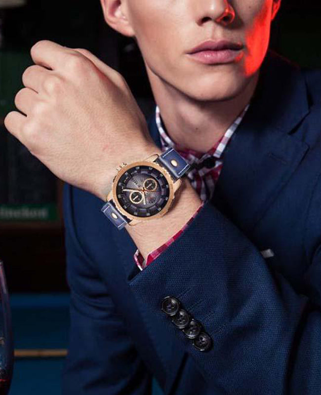 CURREN 8206 Men's Leather Straps Watch