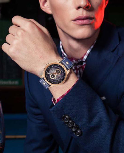 CURREN 8206 Men's Leather Straps Watch