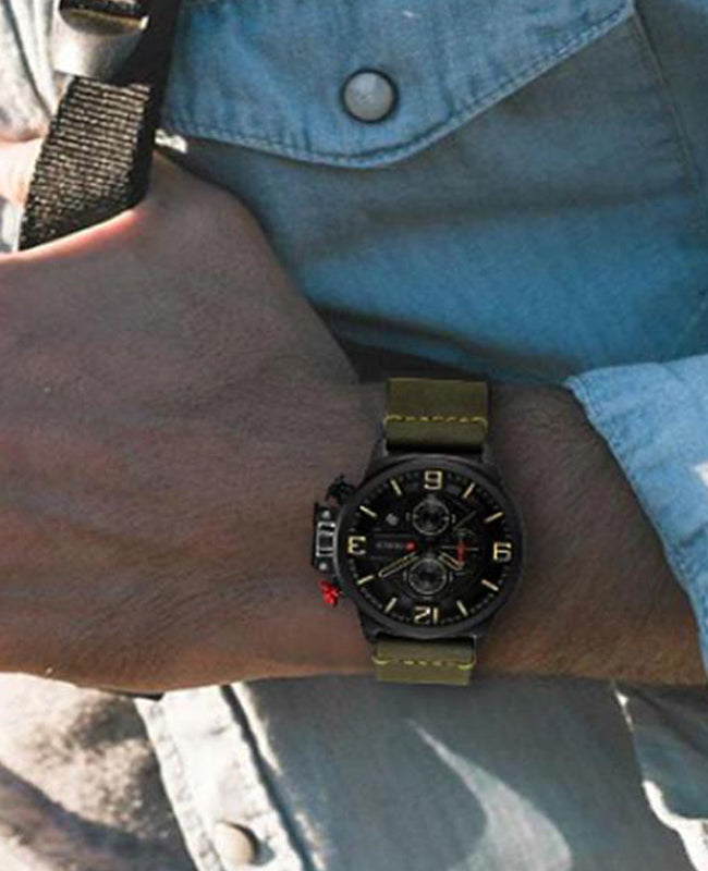 CURREN 8278 Men's Leather Straps Watch