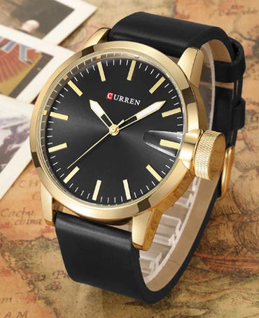CURREN 8208 Men's Leather Straps Watch