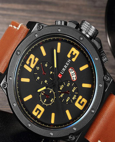 CURREN 8230 Men's Leather Straps Watch