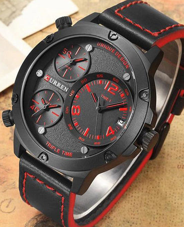 CURREN 8262 Men's Leather Straps Watch