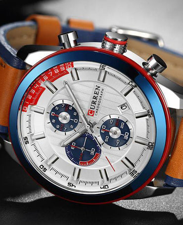 CURREN 8292 Men's Leather Straps Watch