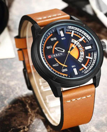 CURREN 8298 Men's Leather Straps Watch
