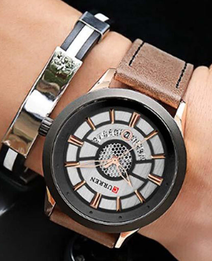 CURREN 8330 Men's Leather Straps Watch