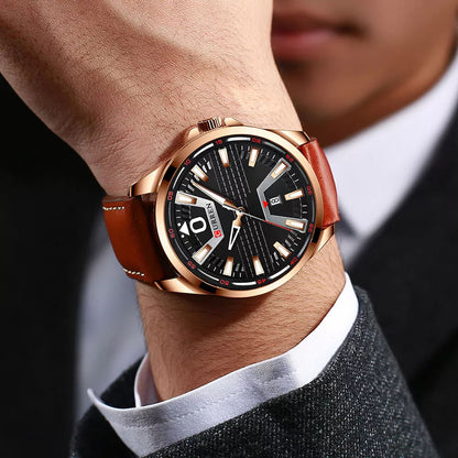 CURREN 8379 Men's Leather Straps Watch