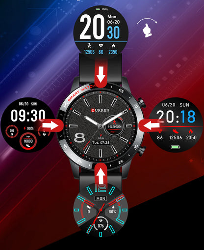 CURREN 6001 Men's Rubber Straps Watch