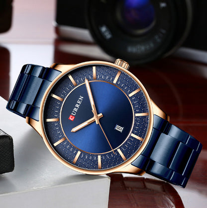 CURREN Couples Stainless Steel Watch