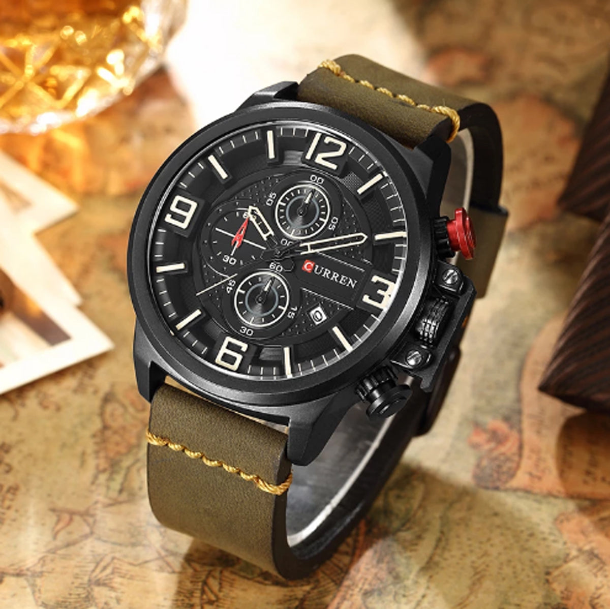CURREN 8278 Men's Leather Straps Watch