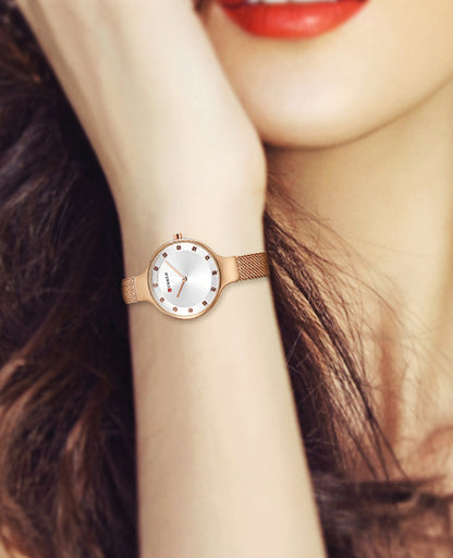CURREN 9008 Women's Leather Straps Watch