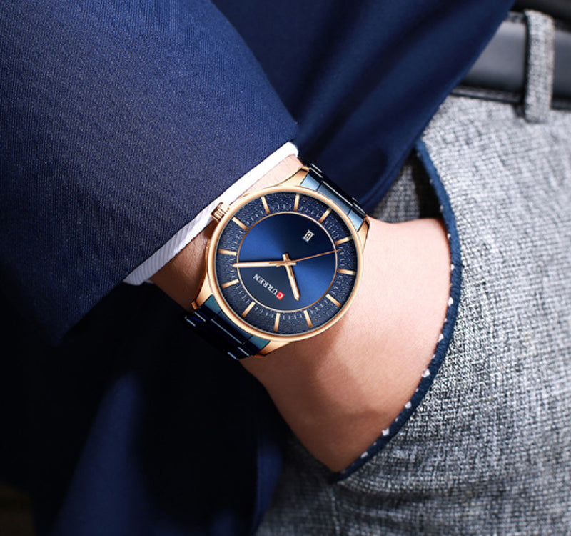 CURREN Couples Stainless Steel Watch