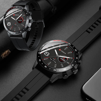 CURREN 6001 Men's Rubber Straps Watch