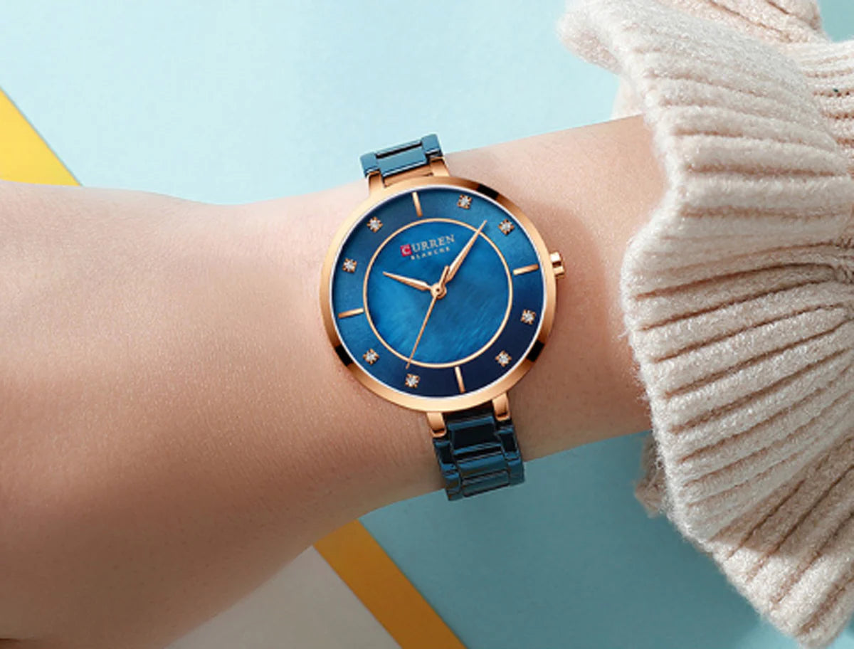 CURREN Couples Stainless Steel Watch