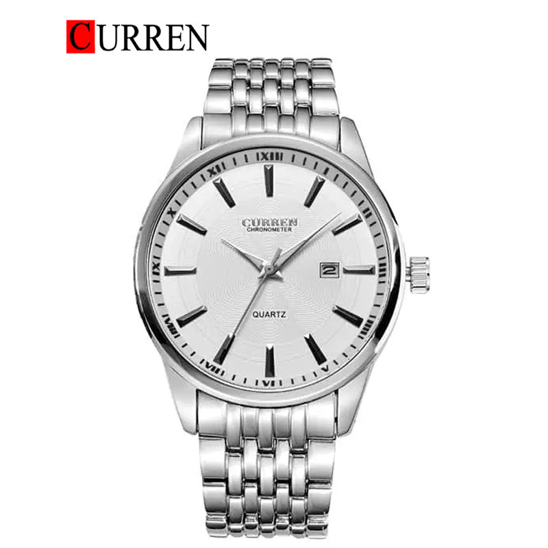 CURREN Original Brand Stainless Steel Band Wrist Watch For Men With Brand (Box & Bag)-8052