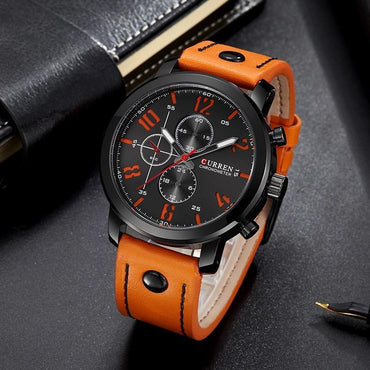 CURREN 8192 Men's Leather Straps Watch
