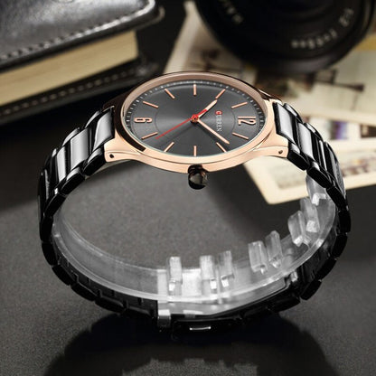 CURREN Couples Stainless Steel Watch