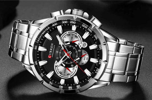CURREN Original Brand Stainless Steel Band Wrist Watch For Men With Brand (Box & Bag)-8363