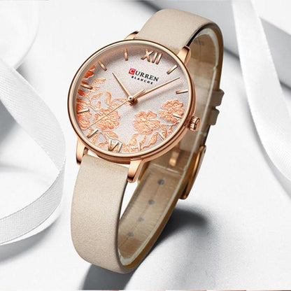 CURREN 9065 Women's Leather Straps Watch