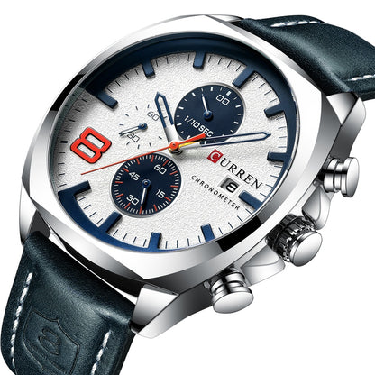 CURREN 8324 Men's Leather Straps Watch