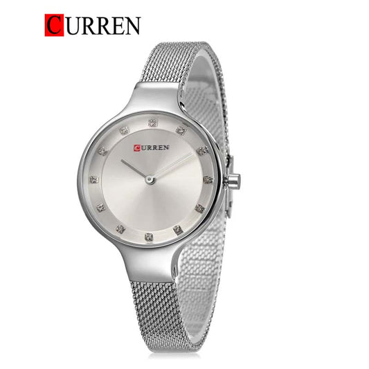 CURREN Original Brand Stainless Steel Band Wrist Watch For Women With Brand (Box & Bag)-9008