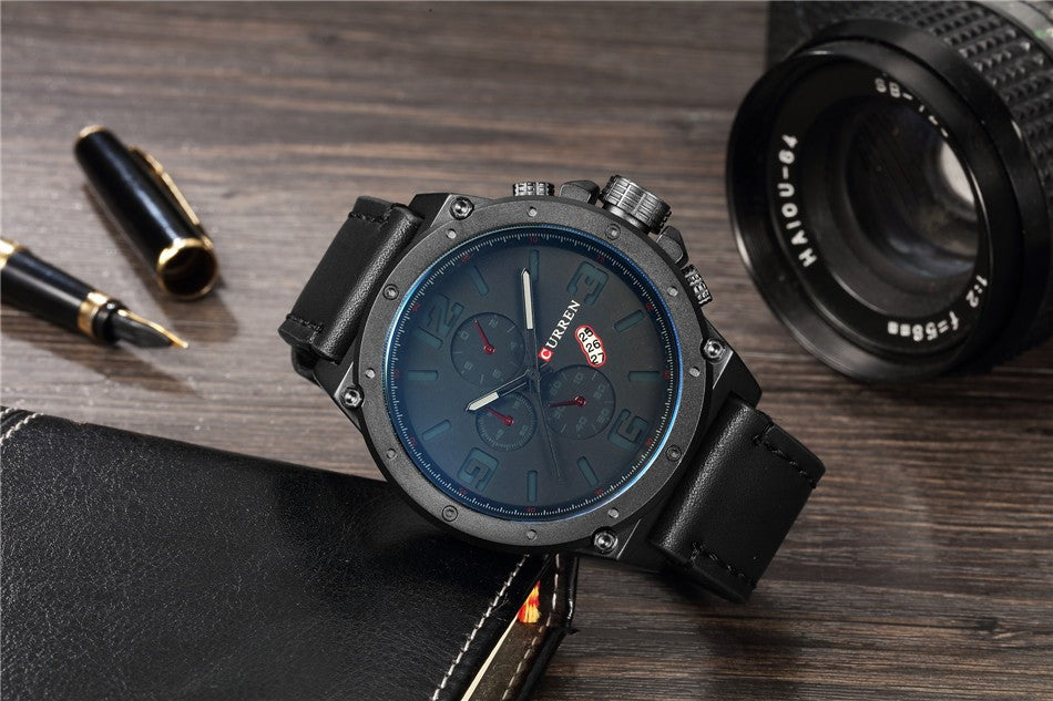 CURREN 8230 Men's Leather Straps Watch
