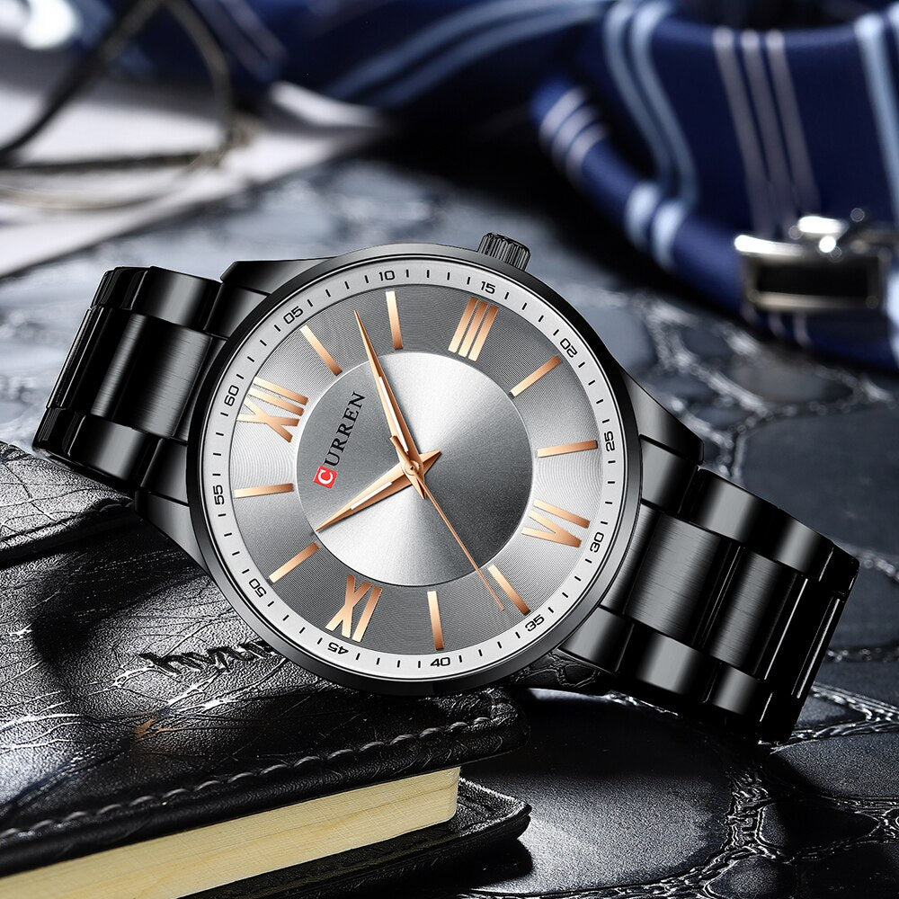 CURREN Couples Stainless Steel Watch