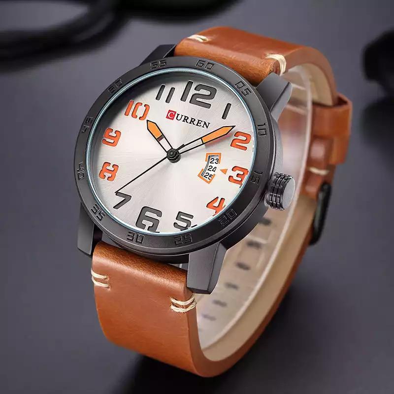 CURREN 8254 Men's Leather Straps Watch