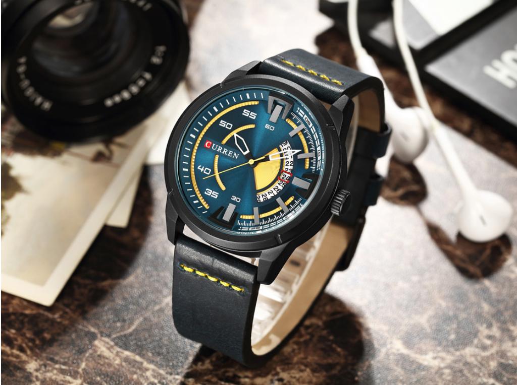 CURREN 8298 Men's Leather Straps Watch
