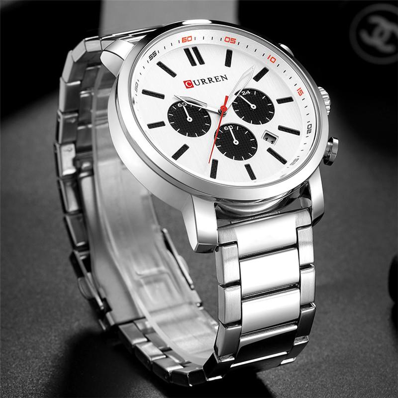 CURREN Original Brand Stainless Steel Band Wrist Watch For Men With Brand (Box & Bag)-8315