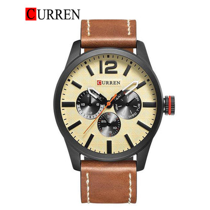 CURREN 8247 Men's Leather Straps Watch