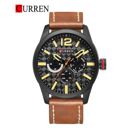 CURREN 8247 Men's Leather Straps Watch