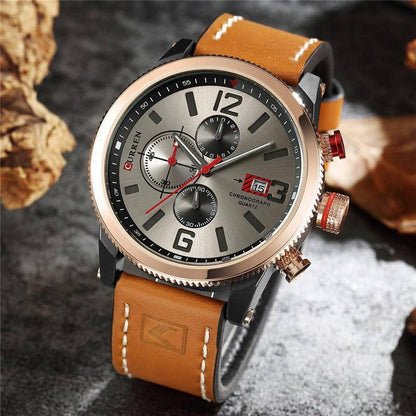 CURREN 8281 Men's Leather Straps Watch