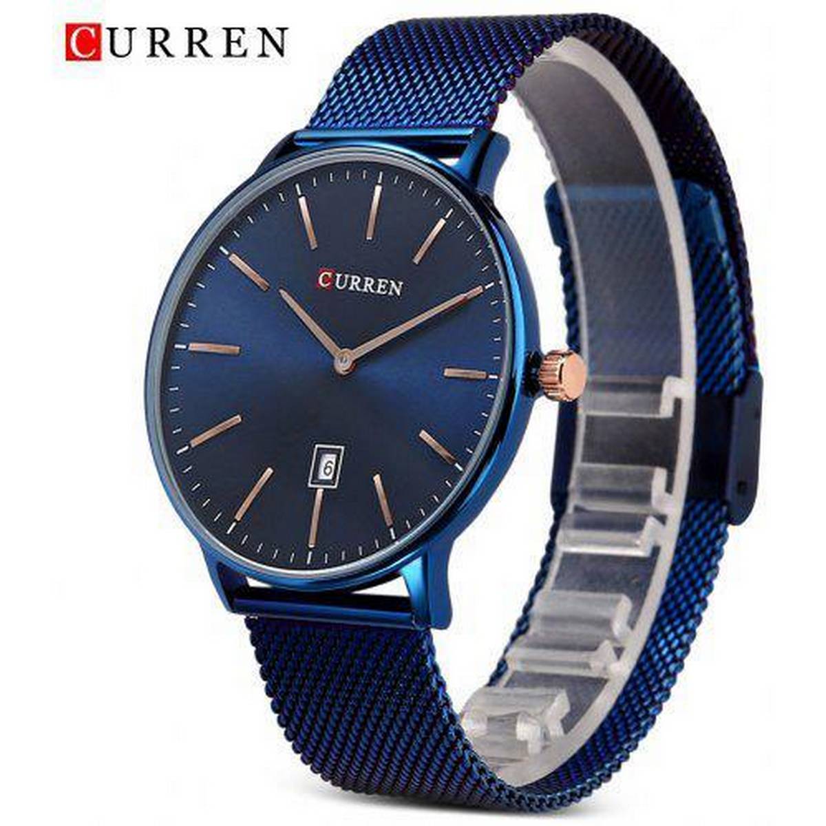 CURREN Original Brand Stainless Steel Band Wrist Watch For Men With Brand (Box & Bag)-8302