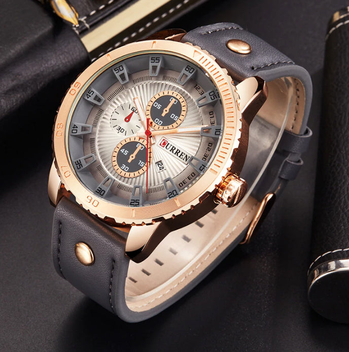 CURREN 8206 Men's Leather Straps Watch