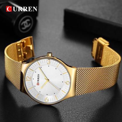 CURREN Couples Stainless Steel Watch