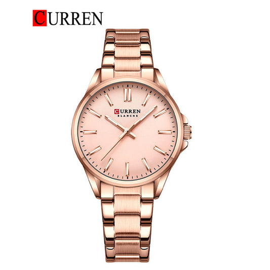 CURREN Original Brand Stainless Steel Wrist Watch For Woman With Brand (Box & Bag)-9090
