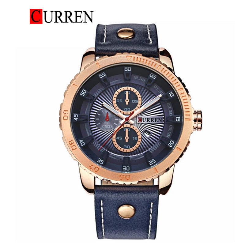 CURREN Original Brand Leather Straps Wrist Watch For Men With Brand (Box & Bag)-8206