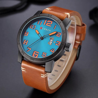 CURREN 8254 Men's Leather Straps Watch